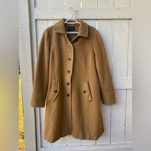 Lands End camel wool coat